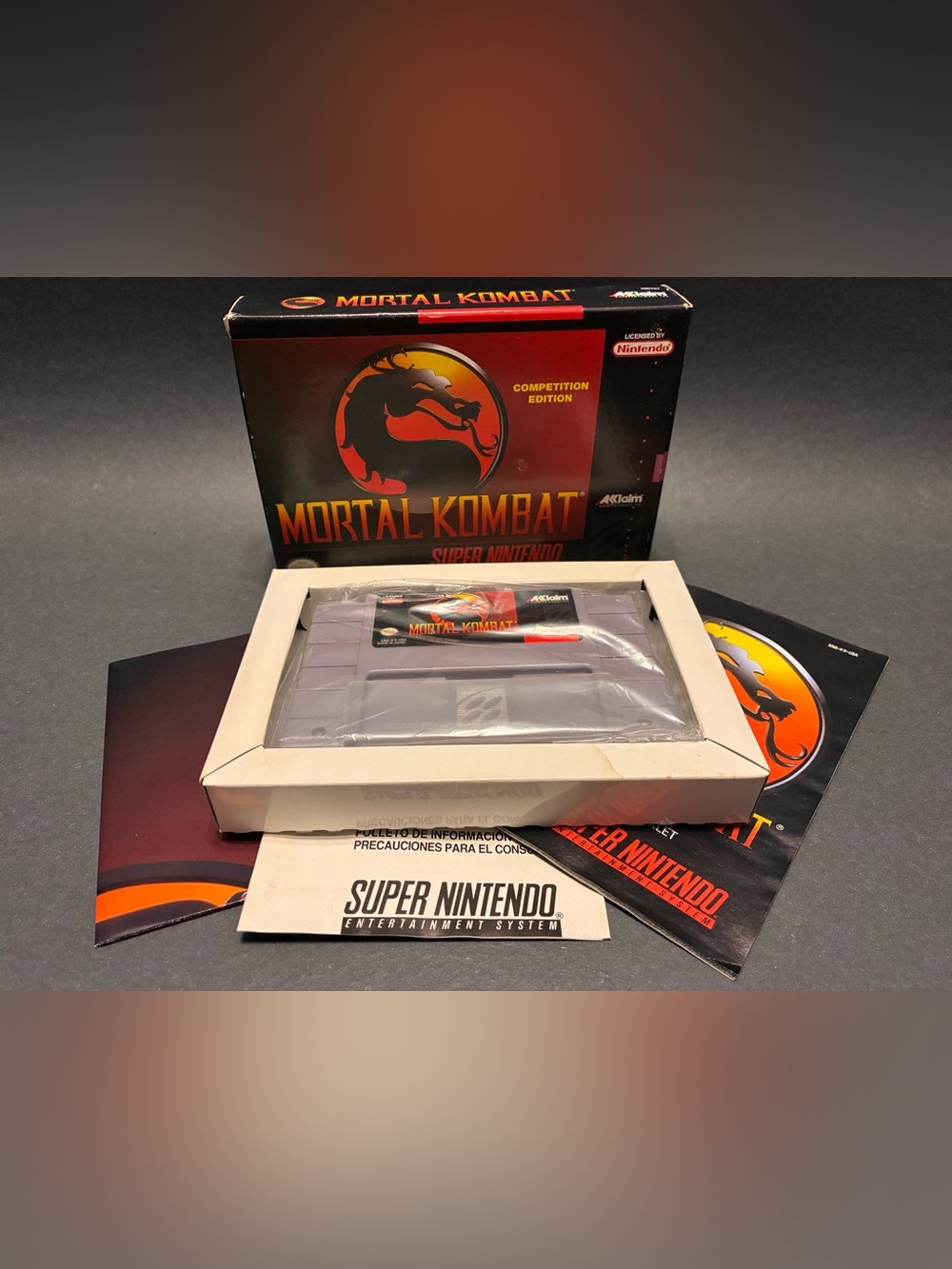 Mortal Kombat: Competitive Edition (Super Nintendo SNES, 1993) Complete